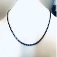 thumbnail image 2 of 925 Blue Sapphire Tennis Necklace in 925 Sterling Silver Sapphire Necklace, sapphire necklace Gift for Her, Anniversary Gift, 2 of 2