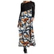 thumbnail image 1 of Vestido estampado bohemio largo de manga larga ajustado informal de otoño e invierno para mujer, vestidos de otoño para mujer Fridja  NMB1377, 1 of 7