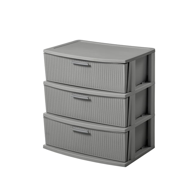 Cajonera Comoda Organizador Multiusos 3 Niveles Gris
