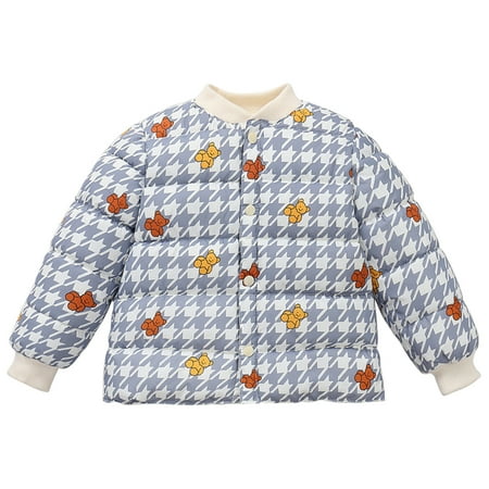 

Kids Baby Boys Girls Jacket Coat Winter Warm Clothe Cartoon Pattern Down Jacket