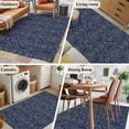 thumbnail image 6 of Navy Blue Large Area Rugs for Bedroom Living Room, Soft Non Slip Carpet Bedside Rug, Boho Vintage Ethnic Tribe Abstract Art Rectangular Floor Cover Kitchen Accent Rug 4'x6' for Dining Room/Office, 6 of 9