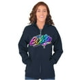 thumbnail image 3 of XOMG POP Bella Musical Rainbow Women Plus Size Zipper Hoodie Brisco Brands 2X, 3 of 5