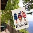 thumbnail image 5 of Hello Summer Ice Cream House Flag Vertical Double Sided Star Blue Red Popsicles, Seasonal Rustic Yard Outdoor Decoration 28x40 Inch, 5 of 5