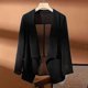 thumbnail image 1 of Lightweight Chiffon Summer Jacket for Women - Short Sleeve Cardigan with Sun Protection and Suspenders for Air-conditioned Spaces, 1 of 4
