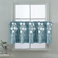 thumbnail image 6 of Short Blackout Curtains for Living Room Bedroom, 29 x 24 inches Window Treatment Small Panels Kitchen Cabinet Half-curtain Dustproof Cafe Drape (Blue), 6 of 7