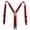 Red, variant on Size one size Men's Elastic Hook End Suspenders