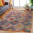 thumbnail image 2 of Safavieh  Handmade Nantucket Maaya Bohemian Wool & Cotton Rug 4' Round - Beige/Blue, 2 of 5