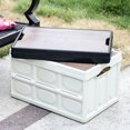 thumbnail image 2 of Wosthever Caja de almacenamiento plegable, organizador de camiones de plástico de 30L, portátil, grueso, para senderismo, pesca, contenedor de viaje con Mochilas de mochilero Negro Wosthever OD022507-02B, 2 of 6