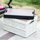 thumbnail image 2 of Greeniant Caja de almacenamiento plegable, organizador de camiones de plástico de 30L, portátil, grueso, para senderismo, pesca, contenedor de viaje con Mochilas de mochilero Blanco Greeniant OD022507-01B, 2 of 6