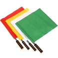 thumbnail image 4 of 4Pcs Referee Football Soccer Flags Referee Hand Flags Colored Command Flags Match Signal Flags, 4 of 9