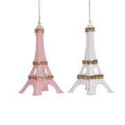 Assorted Glittery Plastic Eiffel Tower Ornament by Ashland-Christmas Ornaments