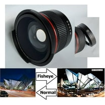 Super Wide Hi Def Fisheye Lens For Nikon D3400 D5600 (52mm or 55mm compatible)