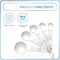 thumbnail image 5 of Measuring Cups & Spoons Set, Stackable Cups and Spoons, Nesting Measure Cups with Stainless Steel Handle, Kitchen Gadgets for Cooking & Baking(white), 5 of 6