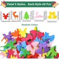 thumbnail image 2 of 300Pcs 5 Styles Christmas Embellishments Felt Shapes Random Mixed Colorful Non Woven Fabric Holiday Xmas Tree Bell Deer Shape Handmade Ornaments for DIY DIY Craft Sewing Clothes Bags Decoration, 2 of 7