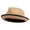 Tan, variant on Big Size Blocked Upbrim Fedora - Black XL-2XL