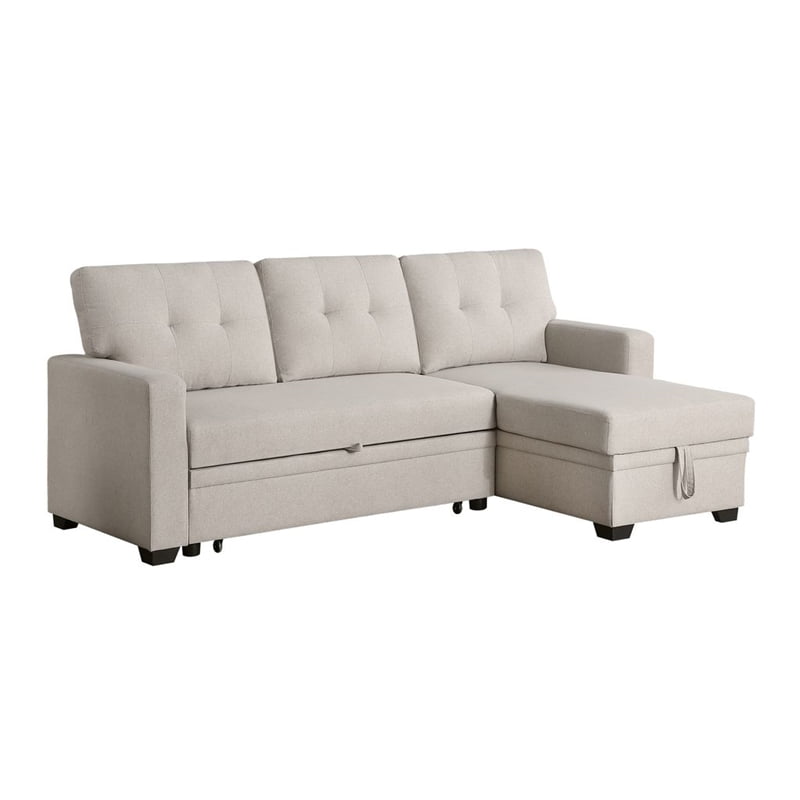 Beige Color Sectional Sofa Baci Living Room