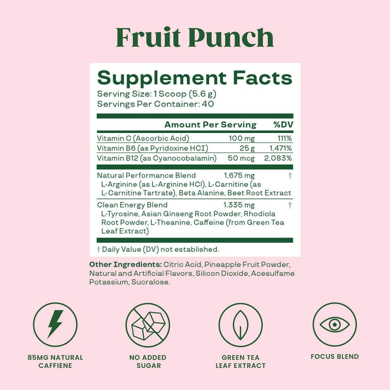 Bloom Nutrition Pre Workout Caffeine Content