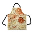 thumbnail image 1 of ABPHQTO Delantal de rosas blancas y naranjas, delantal de cocina para el hogar con bolsillos, 1 of 1