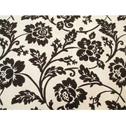 Fabric Robert Allen Beacon Hill Bijoux Floral Sable Brown Flocked Drapery JJ11