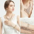 thumbnail image 6 of Crystal Wedding Jewelry Set Necklace Earring Set For Women and Brides Rose Gold and Gold Bridal Statement Jewelry sets, 6 of 7