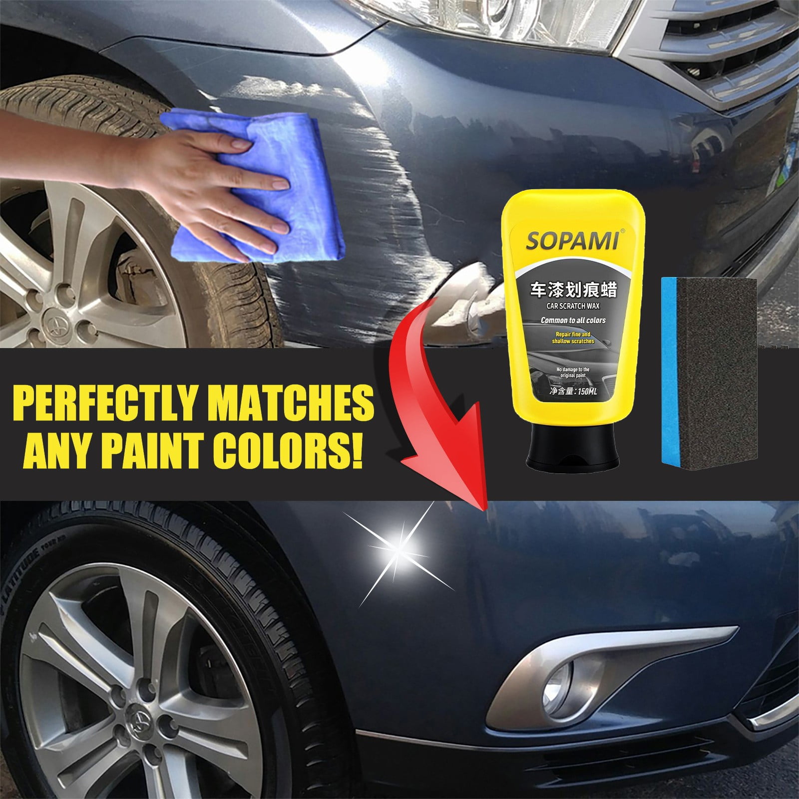 Ozmmyan Sopami Automotive Paint Scratch Wax 150ML, Nanocrystalline