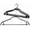 Black_5, variant on Mawa by Reston Lloyd Silhouette Series Non-Slip Space Saving Hanger with Pant Bar/Skirt Hook, Style 41/FRS, Set of 2, Red