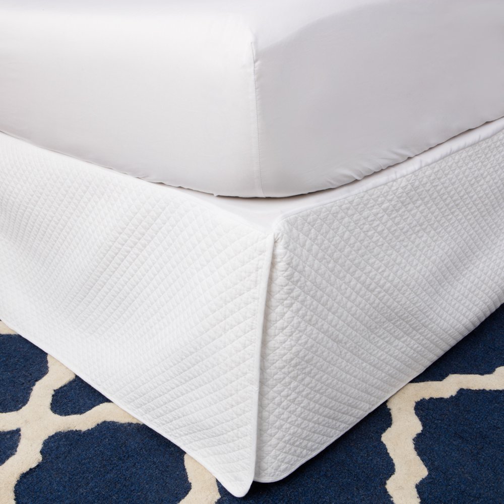Greenland Home Fashions White Diamond Quilted Bedskirt King