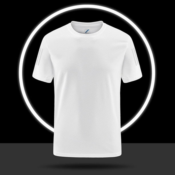 pstuiky camisetas para hombre, Camiseta de manga corta transpirable para hombre, color liso, para deportes al aire libre y correr. camisas casuales para hombre xxxxl