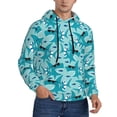 thumbnail image 2 of Lsque Shark Wearing Sunglasses Pattern Casual Men's Hoodie,Hooded Sweatshirt with Kangaroo Pocket,Pullover Hoodie-3X-Large, 2 of 7