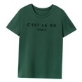 thumbnail image 3 of Camiseta para Mujer Ropa Casual Clásico Ropa Deportiva Trajes de Moda Camiseta con Cuello Redondo M, 3 of 8