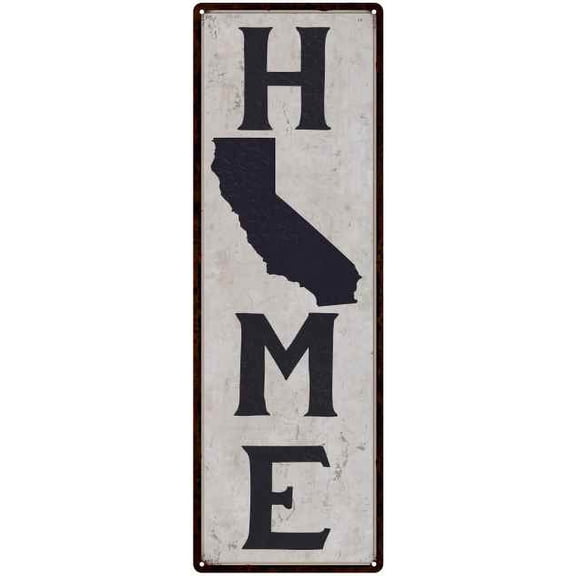 California is My Home Vintage Chic Wall Decor 6x18 Metal Sign 106180025005