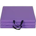 thumbnail image 4 of ZENY 2’’ Thick Tri-fold Folding Gym Exercise Mat Extra Thick Gymnastics Mat Tumbling Mat with Carrying Handles for Home Workout, Core Workouts, Stretching, MMA, Yoga-Purple, 4 of 10