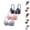 Blue, variant on 3 Pack Wireless Bras for Women Lightweight Breathable Thin Cup Push Up Bra Comfortable Bralettes Everyday Bra