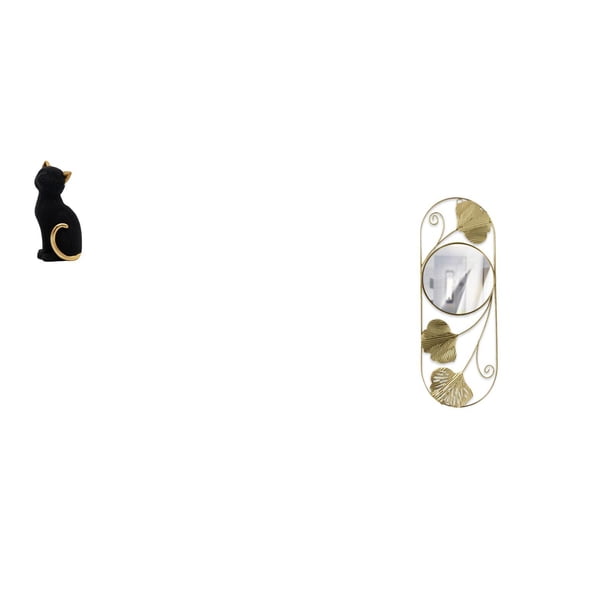 Figura de escritorio,Estatua de gato,linda estantería,escritorio,decoración del hogar,Espejo de pared,Espejo decorativo nórdico para colgar en la pared,Espejos de pared de metal decorativos
