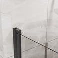 thumbnail image 4 of 34"x 72" Bifold Frameless Glass Shower Door 1/4 inch Tempered Clear Glass Pivot Swing Shower Panel in Black Finish, Foldable, 4 of 6