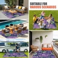 thumbnail image 4 of Purple Green Flowers Outdoor Rug for Patio/Deck/Porch, Non-Slip Large Area Rug 3 x 5 Ft, Watercolor Vintage Botanical Indoor Outdoor Rugs Washable Area Rugs, Reversible Camping Rug Carpet Runner, 4 of 8