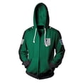 thumbnail image 1 of Sudadera de Anime Jersey con capucha Attack on Titan Eren Jaeger Cosplay disfraz chaqueta cremallera TopsVerde4XL Deng Xun unisex, 1 of 2