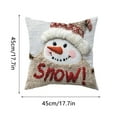 thumbnail image 5 of Christmas Pillow Covers / Cases 18×18 Inch (Pillow Insert Not Included), Flax Material, Soft, Machine Washable, 4 Patterns for Choose, Decoration for Bedroom, Christmas Party, Home, 1PC, 5 of 6