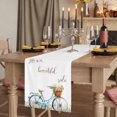 thumbnail image 2 of Table Runners 60 Inches Long Dress Scarves, Spring Farmhouse Kitchen/Dining Table Runner, Small Coffee Tablerunners, Farmhouse Bicycle Botanical Floral Flowers 13x60 Inch, 2 of 9
