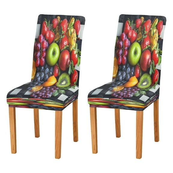 BZSMCE Chairs Slipcovers Dining Chair Covers Fruit Painting Photo Creative Pattern