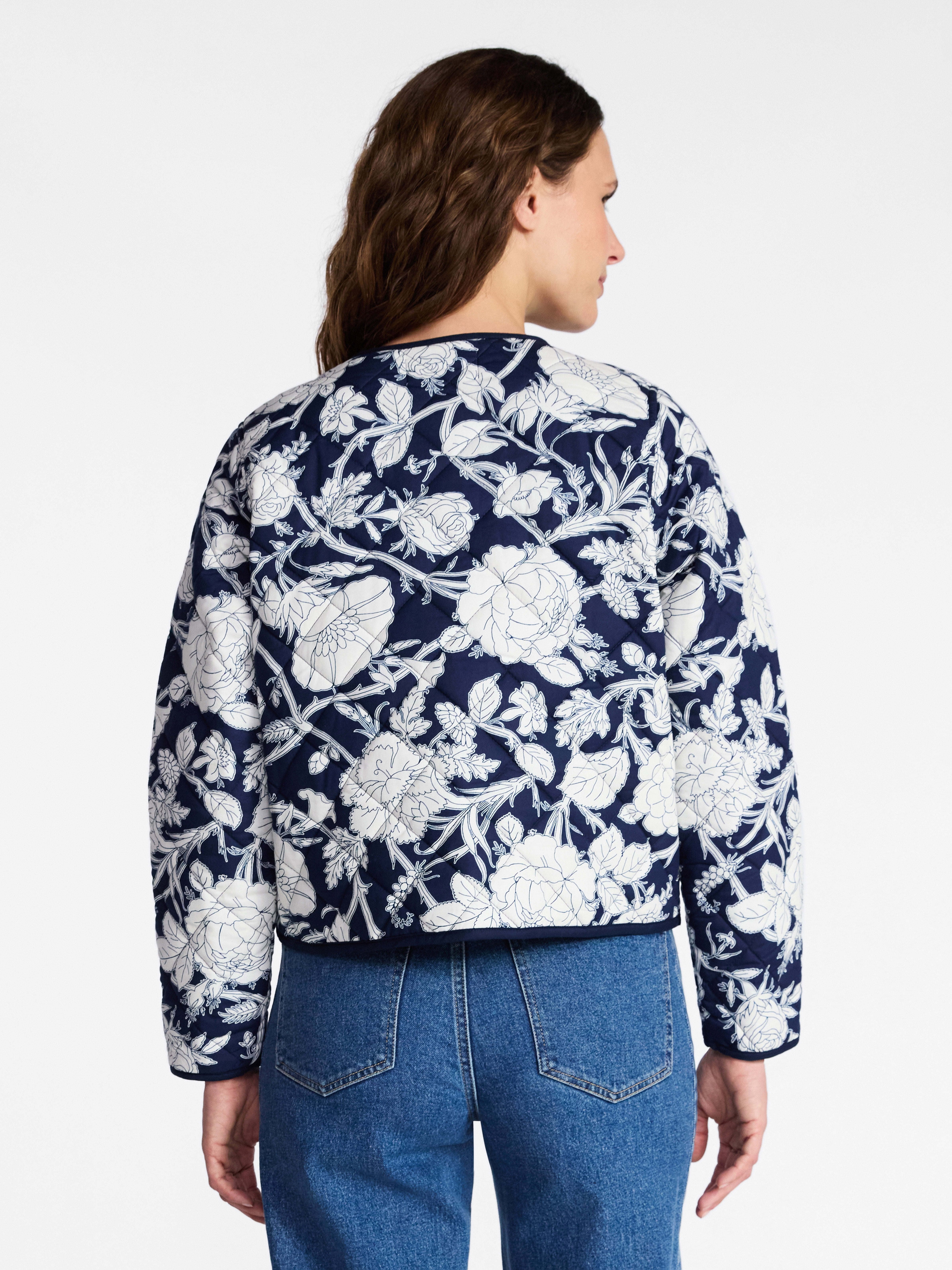 Time and Tru Women's Quilted Cotton Jacket, Sizes XS-XXXL