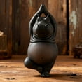 thumbnail image 5 of 1.97" Yoga Master Hippo Statue, Resin Decor, Whimsical Desk Accessory, Humorous Yoga Gift, Home Office Ornament, Positive Message Sculpture, 5 of 9