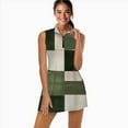 thumbnail image 2 of Sage Green abstract shape art Sports Dresses Women Tennis Dress with Separate Shorts One-Piece Slim Fit Golf Dress, 2 of 4