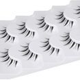 thumbnail image 4 of LAICAIW Natural Lashes 14MM Manga Lashes with Clear Band 5 Pairs Japanese Lashes Makeup Short 3D False Eyelashes with Applicator, 4 of 7