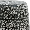 thumbnail image 2 of Oriental Furniture 18" Black & White Floral Porcelain Garden Stool, indoor item, living area, 2 of 2