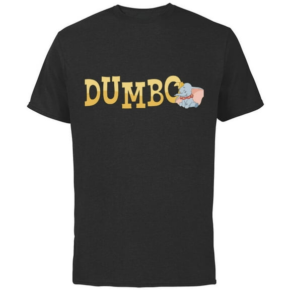 Disney Classic Dumbo Baby Circus Elephant - Short Sleeve Cotton T-Shirt for Adults - Customized-Black