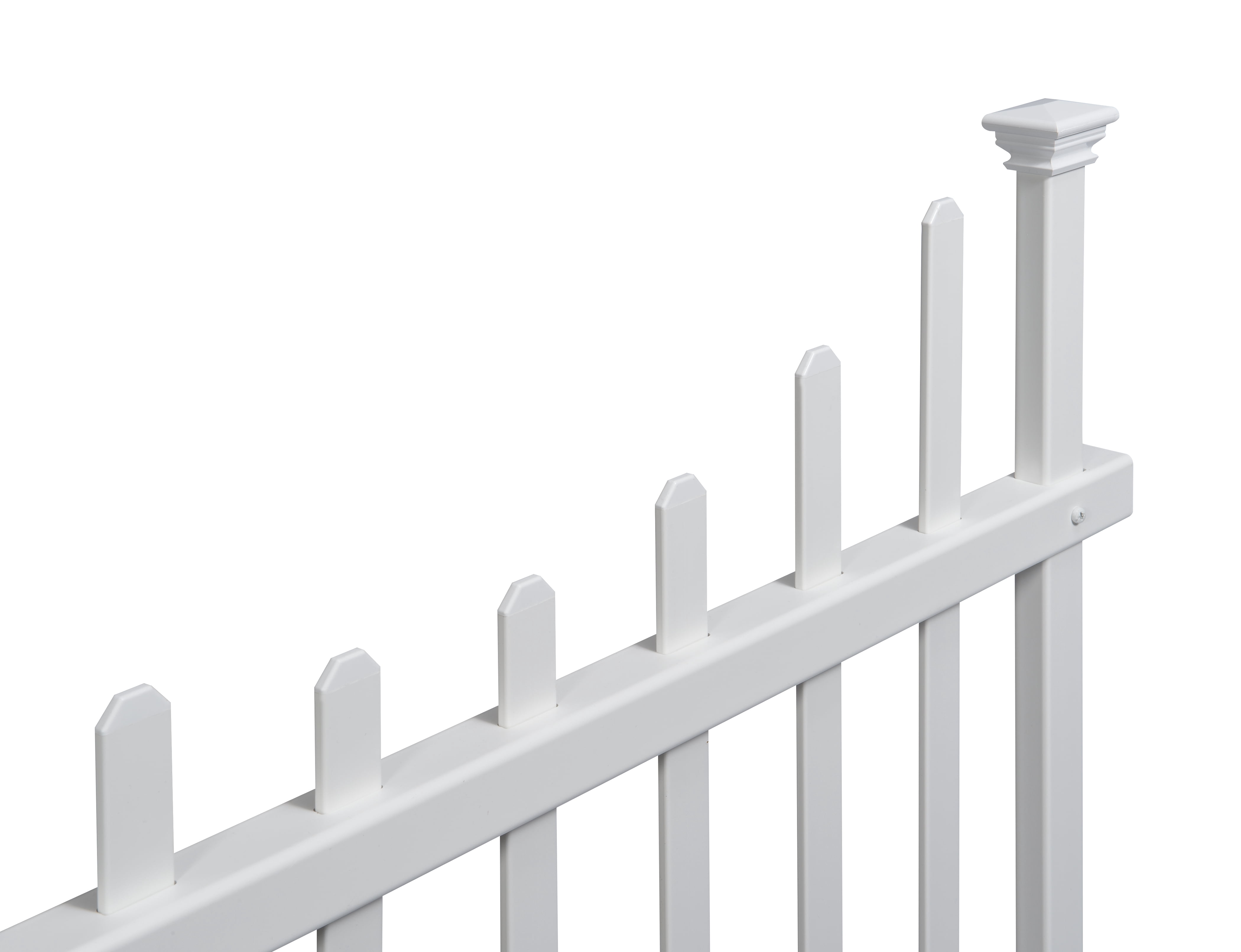 2.5ft H x 3.5ft W (2 Panels) No Dig Zippity Washington Fence Kit, White Vinyl Picket Fence Panels, Easy DIY Decorative Fencing for Yard, Patio, or Deck, Temporary Outdoor Border for Garden, ZP19048