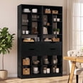 thumbnail image 3 of Homieasy Tall Closet Organizer with 2 Drawers, 79.7" Narrow Freestanding Storage Cabinet, Space-Saving Wood Garment Organizer for Bedroom, Entryway,Black, 3 of 6
