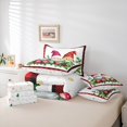 thumbnail image 6 of Homewish Cartoon Gnome 7-Piece Bedding Comforter Set,Rustic Christmas Flower King Bedding Sets,Red Xmas Berry Bed Sheets For Girls Kids,Breathable Home Decor Reversible, 6 of 8