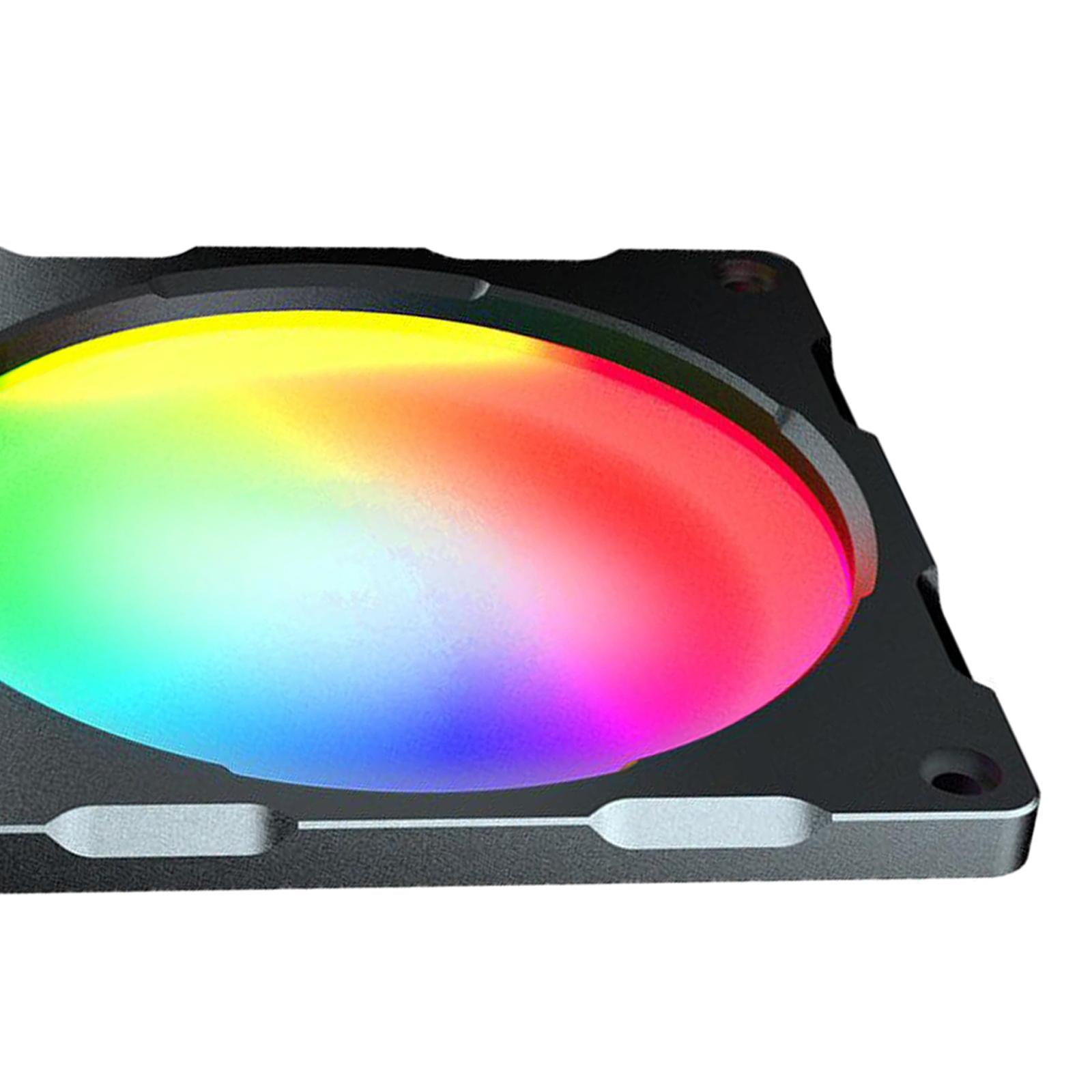 Wzmzjy LED RGB Desktop Computer Case Cooling Fan CPU Cooler Radiator Easy Installations 12cm